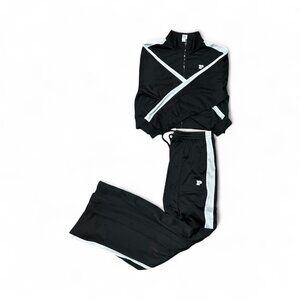 Pink-Victoria's Secret Women 2-Piece Track Set (Black & White - Size XL)